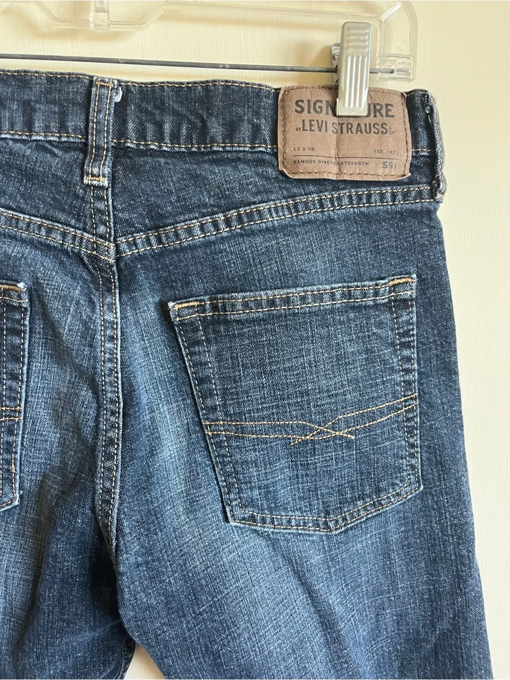 Levi’s  Men’s Straight Jeans in Dark Blue Wash